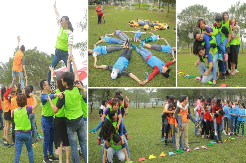 Tổ chức teambuiding vui nhộn tại công viên Yên Sở